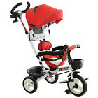 Homcom 4-In-1 Baby Tricycle Folding Kids Trike W/ Canopy Red,Used