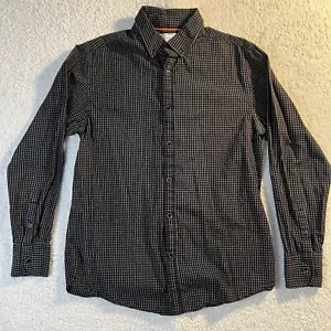 Five Four Mens Button Down Shirt Black Long Sleeve Medium - Picture 1 of 9