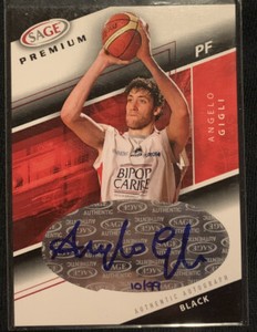 Angelo Gigi Italy Basketball Sage black Autograph Rookie Card Auto 2005 /99 Euro