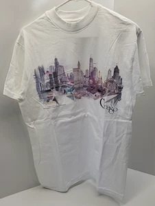 Vintage George Becker 1992 Chicago Downtown T-Shirt Med Hanes USA Single Stitch - Picture 1 of 11
