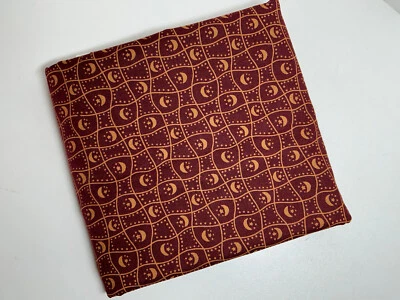 The Whole Country Caboodle Fabric Burgundy w/gold moons, 2 yds by LOF - Image 1 of 3