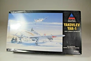 Accurate Miniatures YAKOVLEV YAK-1 Soviet Air Force Fighter 1:48 Scale Kit 3423 - Imagen 1 de 4