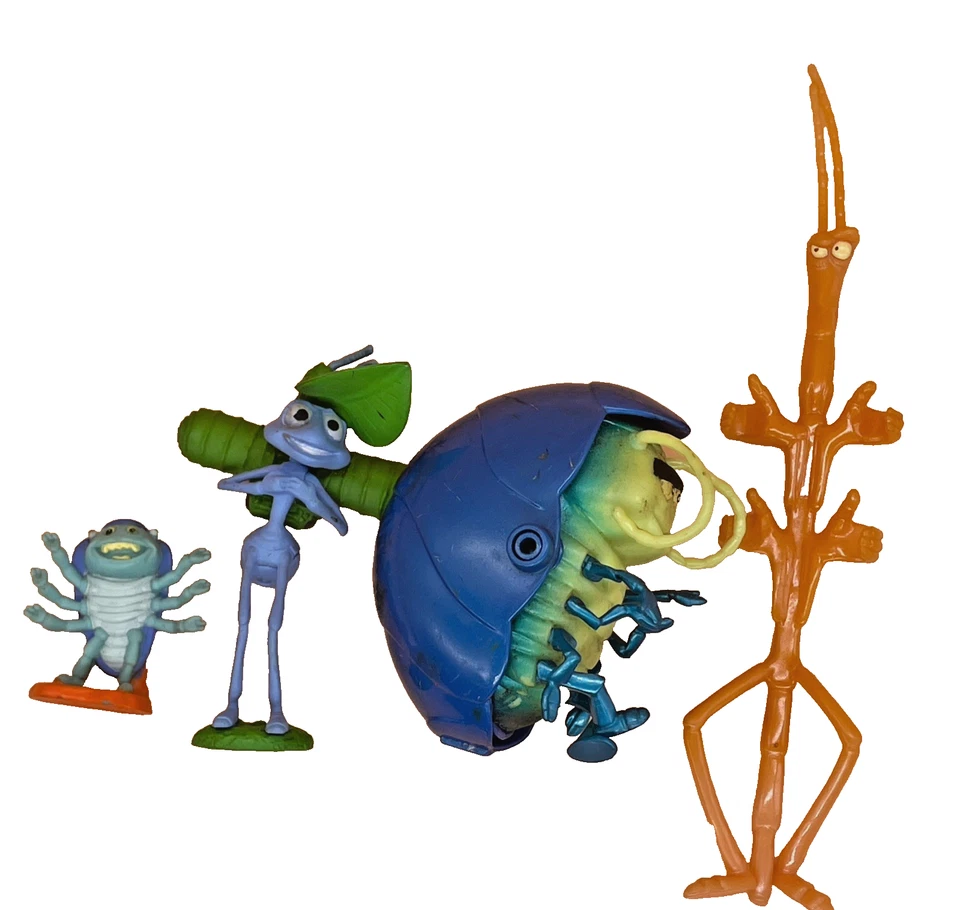 Disney Pixar A Bug’s Life Circus Figures – 1990s PVC Lot Tuck, Roll, Flik – Gift - Image 1 of 4