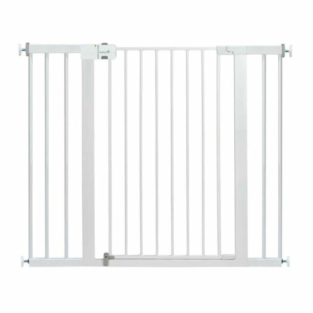 Safety 1st Easy Install Extra Tall and Wide Baby Gate with Pressure Mount - White