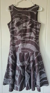 Max And Cleo Kleid Größe 6 Braun Punkte Geo Ärmellos Baumwolle Fit & Flare - Bild 1 von 5