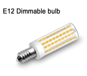 E12 LED bulb C7 7W 120V Dimmable 96-2835 SMD Ceramics Light White/Warm White - Picture 1 of 13
