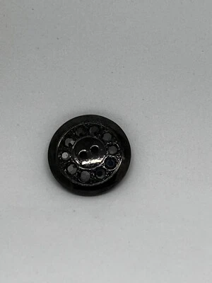 Elegant Handcrafted Metal Button with Swarovski Crystal Accents - Image 1 of 3