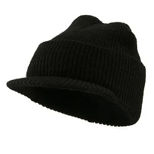 Military Wool Jeep Cap - Black - new - Picture 1 of 5