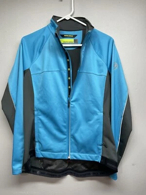 Novara Cycling Jacket Women’s Large Full Zip Teal Blue Gray Reflective Softshell - Image 1 of 4