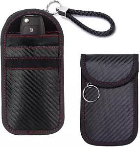 2PCS Faraday Bag for Key Fob Car Fob Security Protector Anti-Theft Car RFID Sign - Picture 1 of 7