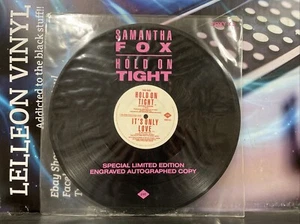 Samantha Fox Hold On Tight Ltd Ed Etched Signed 12” Single Vinyl Record FOXY3 - Picture 1 of 10
