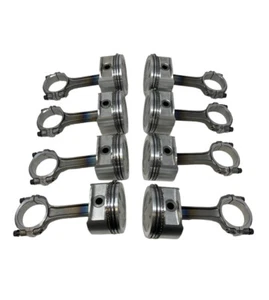 Piston & Rod Kit (set of 8) - For 5.7L, 350 CID Engines. Replaces Mercruiser 614 - Picture 1 of 5