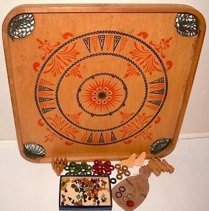 Vtg CARROMS Game wPieces Rules Bk Skittles Spider + 1940 Carrom LOCAL ONLY 19350 - Picture 1 of 14