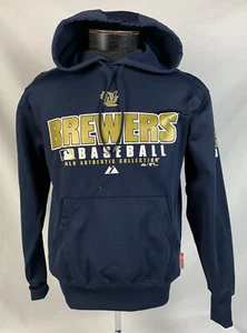 Authentischer Milwaukee Brewers Frühling Training Hoodie MLB Baseball Majestic Herren - Bild 1 von 5