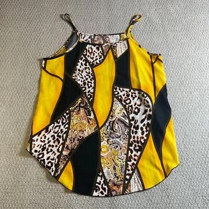 1XL Mehrfarbig Animal Print Ärmellos Tank Top Party Bluse - Bild 1 von 4