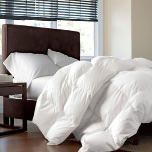 Siberian Goose Down Comforter, 100% Egyptian Cotton White (Size: Palatial King)