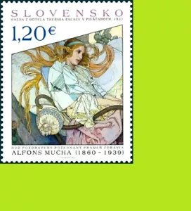 Slowakei 2015 Alfons Mucha - Kunst - Malerei - postfrisch - Bild 1 von 1