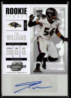 2017 Panini Contenders Optic Silver Tim Williams Rookie Auto #179 - Image 1 of 2