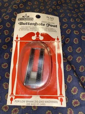Low Shank Buttonhole Foot Elna Kenmore Brother Pfaff Singer Sewing Machine NOS - Image 1 of 3