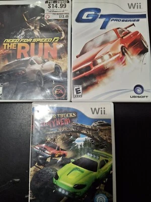 G T Pro Series + Monster Trucks + Need for Speed the Run Nintendo Wii Lot - Image 1 of 3
