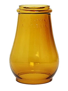Amber Lantern Globe No.0 Tubular Dietz Crystal Royal Fire Dept. CT Ham Clipper - Picture 1 of 3
