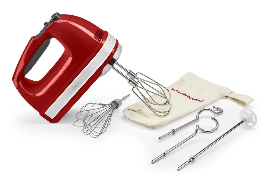 KitchenAid Handrührer 5KHM9212EER Empire Rot- Handmixer inkl. Zubehör  - Bild 1 von 1