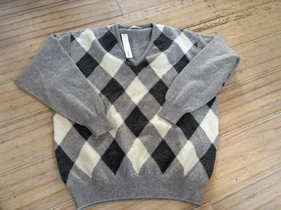 Johnstons Wool Sweater Scotland Crew Neck Men's L Size - Image 1 of 4