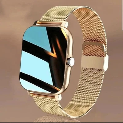 Reloj Inteligente Gold Para Mujer Iphone Android Samsung Apple Acero Inoxidable - Image 1 of 4