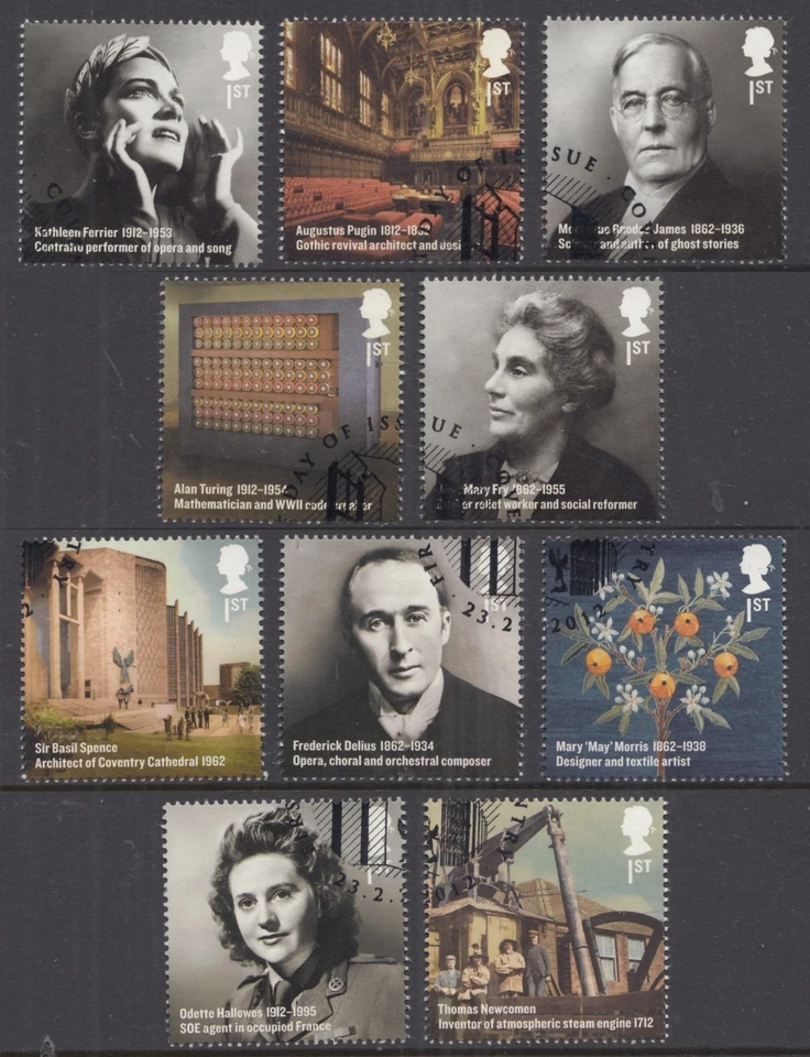 GB 2012 Britons of Distinction set  SG 3273 - 3282 fine used - Image 1 of 1