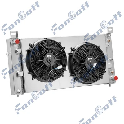 4 Rows Radiator & Shroud Fan For 1999~2013 Chevy Silverado GMC Sierra 1500 2500 Foto 1 de 4
