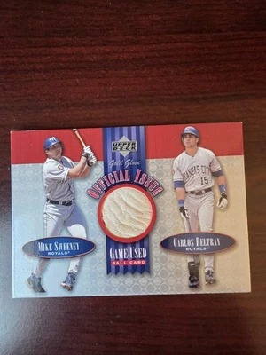 Guante dorado Upper Deck 2001 #OI-SB Sweeney Beltrán pelotas usadas en juegos Foto 1 de 2