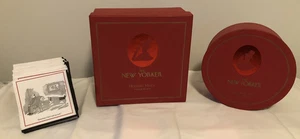 The New Yorker Christmas Four Mugs Four Plates and Napkins Restoration Hardware - Picture 1 of 24