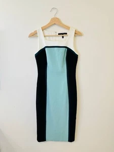 White House Black Market Women's Dress – Size 0 – Black, Teal, and White – NEW - Picture 1 of 6