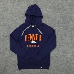 Denver Broncos Hoodie Mens Medium Blue NFL Football Pullover Sweatshirt Fanatics - Picture 1 of 8