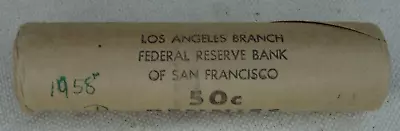 1958-D Lincoln Wheat Cent Roll Original Bank Wrap Federal Reserve OBW Penny - Image 1 of 4