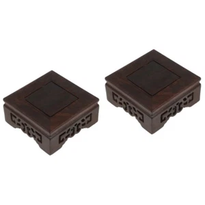  Set of 2 Rahmen Vasenbasis Dekorative Holzunterlage Display Podest - Bild 1 von 12