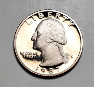 1987 S WASHINGTON QUARTER PROOF UNC #C5969 - Bild 1 von 2