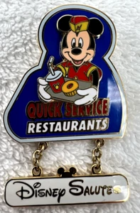 Disney Mickey Salute Salutes Pin Quick Restaurant Wdw Cast Limited 2002 - Picture 1 of 2