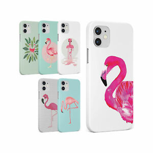 CASE FOR IPHONE 13 12 11 SE 8 PRO MAX HARD PHONE COVER PINK FLAMINGO BIRD