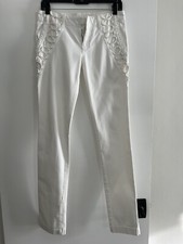 Gucci white denim jeans studs Sz 38