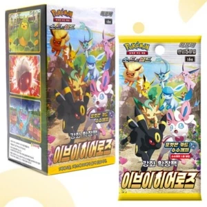 Pokemon Card Game Sword Shield  Eevee Heroes 1Box + 1 Pack KOREAN VER - Picture 1 of 2