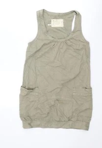 River Island Womens Green Cotton Blend Mini Size 10 - Picture 1 of 10