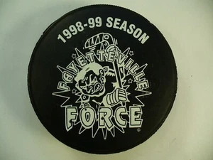 Disco de hockey inverso CHL Fayetteville Force '98-99 Coors anuncio ligero discos de colección - Imagen 1 de 2