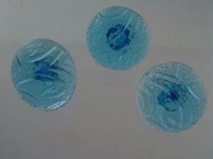 Old Sky Blue Pressed Glass Push Pin / Picture Rail Hanger - Picture 1 of 4