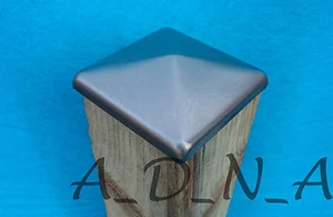 100mm X 100mm (4") UNTREATED SQUARE METAL POST FENCE CAP TOP & Flange 10mm - Picture 1 of 5