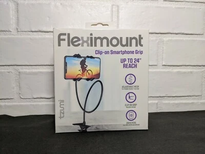 NEW - Fleximount Clip-On Grip Cell Phone Holder, Up to 24" Reach Adjustable - Image 1 of 4