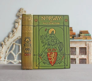 Rare Antique Old Book Norway 1905 Illustrated Norse Nordic Land Legends People ⭐ - Picture 1 of 24