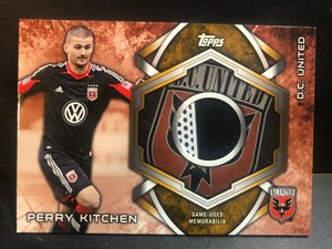 PERRY KITCHEN  2014 Topps MLS Kits Game Used PATCH Soccer Card  D.C. UNITED L18