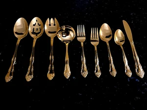 Rogers Stainless DREAM ROSE/ROSE BUD Gold Plated Flatware PICK YOUR CHOICE - Picture 1 of 1
