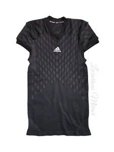 Adidas Mens TechFit PrimeKnit Football Athletic Jersey Shirt Stretch Black XL - Picture 1 of 4